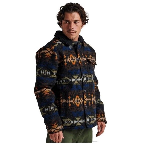 NWT $450 Roark x Pendleton Axeman Southwest Aztec Wool Jacket Coat M New. - Picture 3 of 16